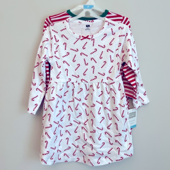 NWT 2-pack holiday dresses, size 2T - Picture 1 of 5